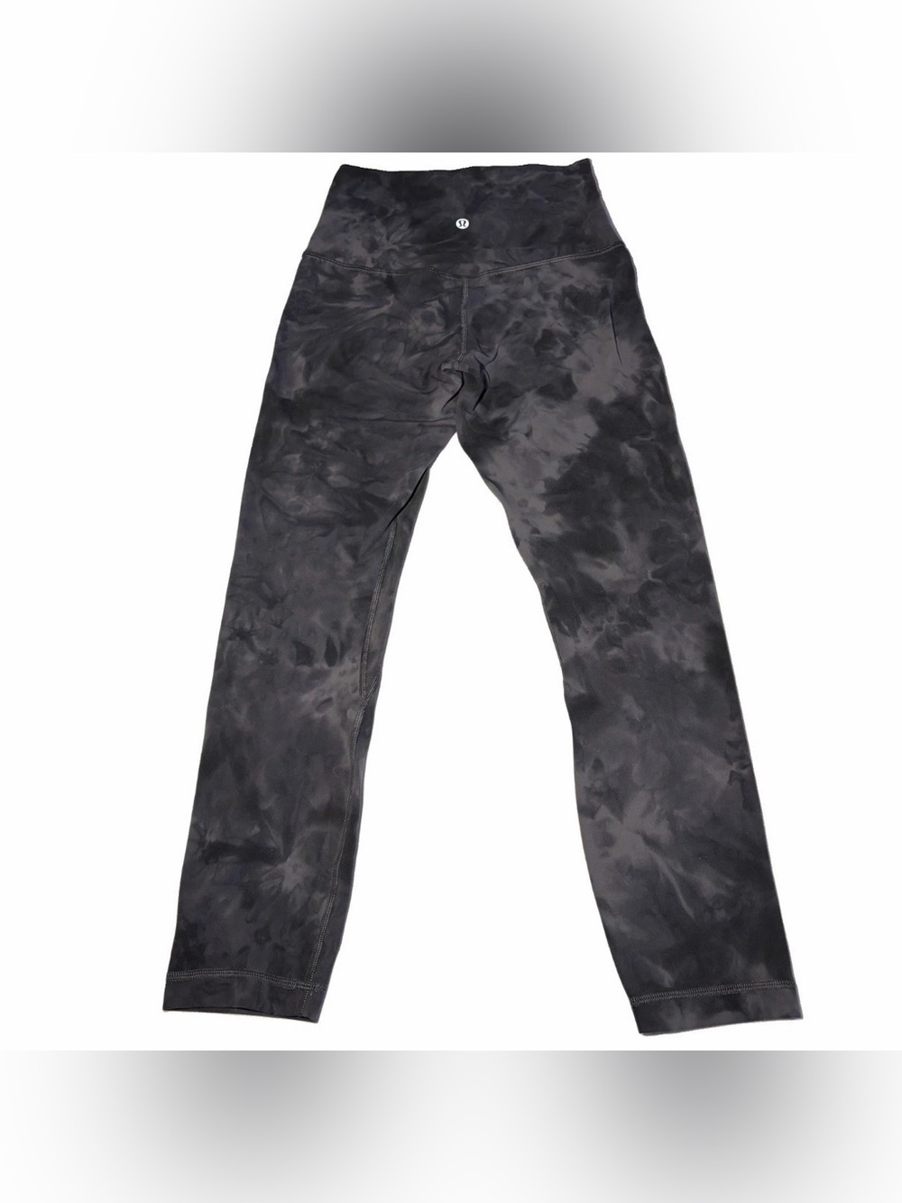 Lululemon Align Leggings High Rise, Cropped 24” Inseam Black Tie-Dye, Size 4